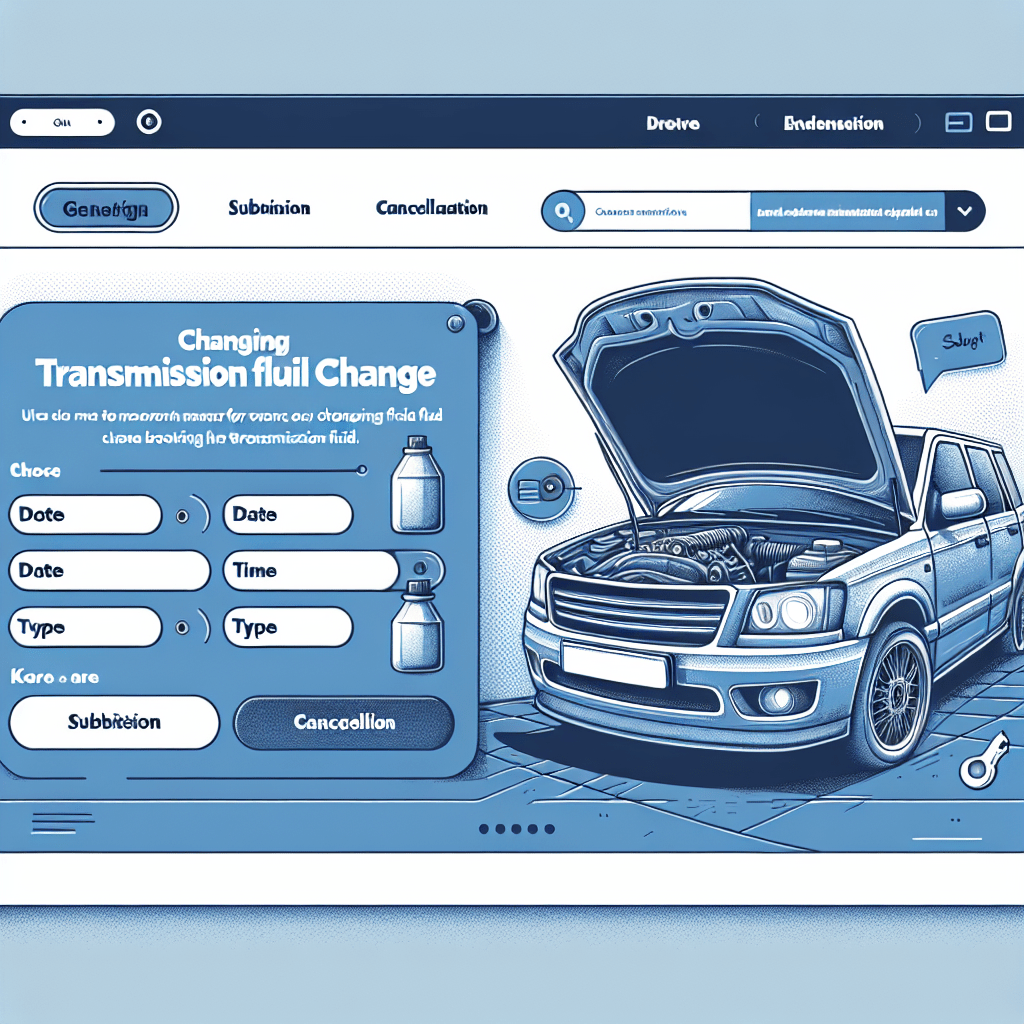 Création du site et du système de réservation vidange boite auto