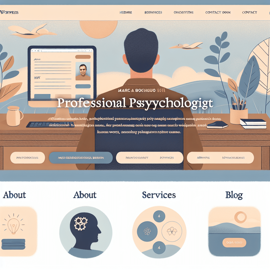 Création du site vitrine wordpress psychologue marc bouchu
