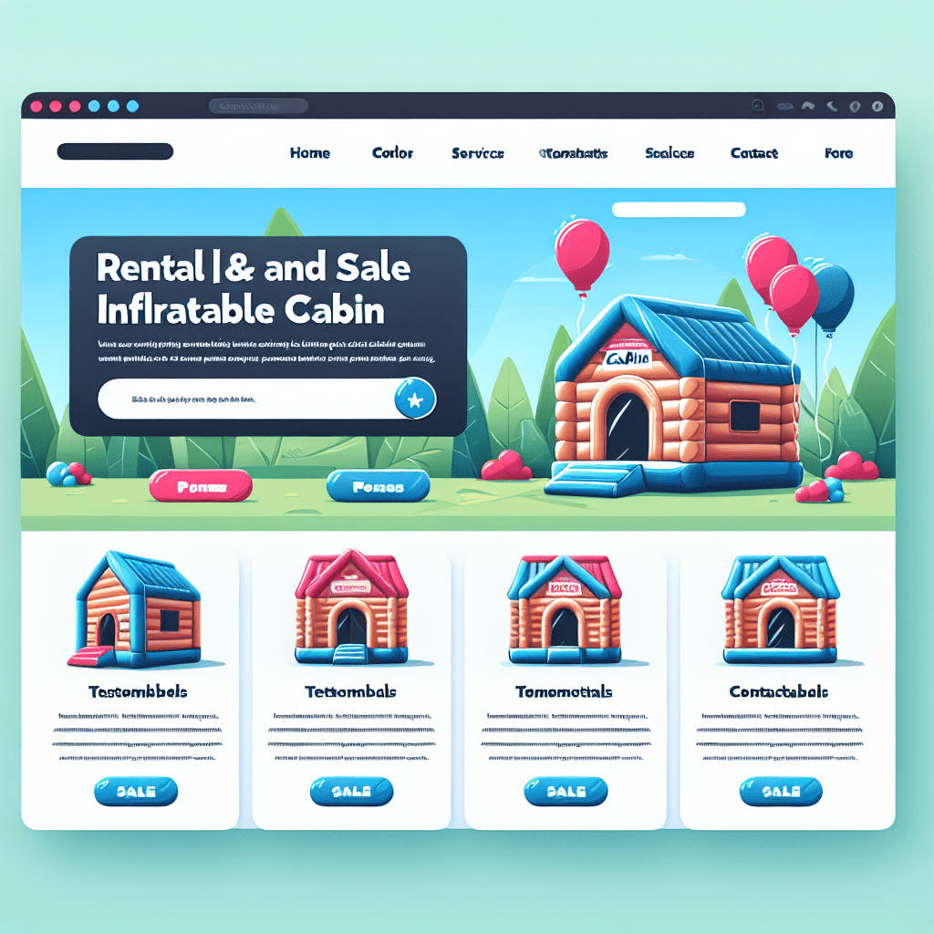 Création du site wordpress location vente cabine gonflable
